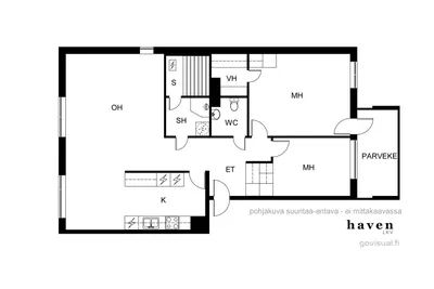 Kerrostalo, 3h+k+kph+s+wc+vh, 80 m², Lapila - Mynd 2