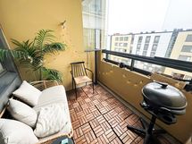 Lasitettu parveke on kiva lisä asumiseen.