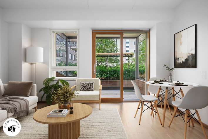 Kerrostalo, 2h, kt, s, kph, lasitettu terassi, oma piha, 44 m², Kallio, Helsinki