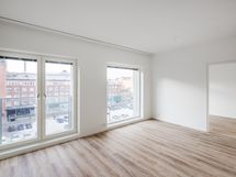 Asunnosta näkymä avautuu Työpajankadulle