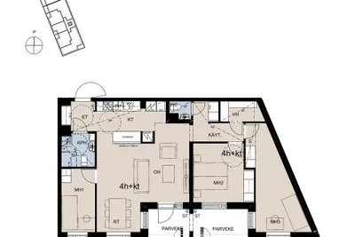 Kerrostalo, 4h+kt, 88,5 m², Mellunkylä - View 2