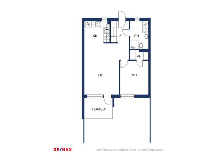 Kerrostalo, 2h+kk+kph+vh( yj. 2h+kk), 49 m², Kirkonkylä - Näkymä 4