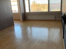 Olohuone eteiskäytävältä kuvattuna, myyjän omat kuvat.