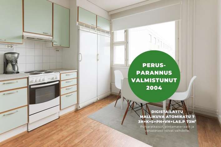 Kerrostalo, 3h+k+s, 73 m², Hervanta, Tampere