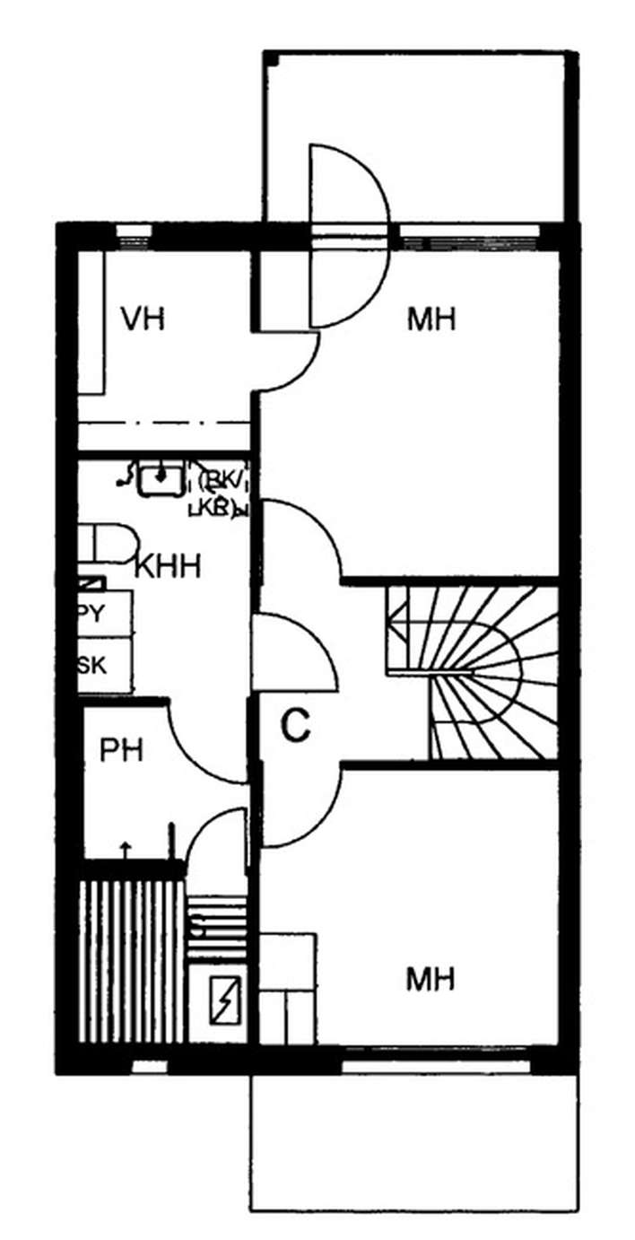 Rivitalo, 3H+K+S, 84 m², Länsimäki - Näkymä 3