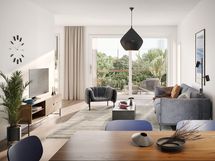 Visualisointikuva kodista C 12 1. krs (4h+k+s, 92 m²)