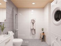 Asunto A41 kylpyhuone. Taiteilijan näkemys.