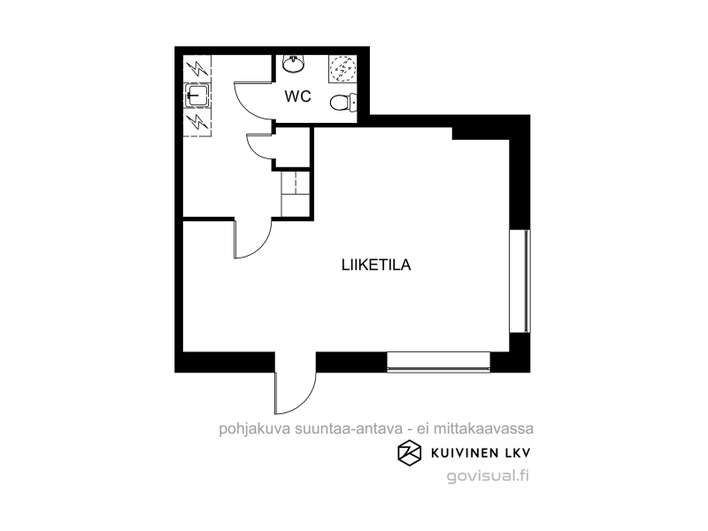 Liiketila, 36,5 m², Ruskeasuo - Näkymä 2