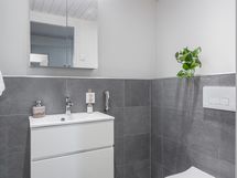 Asunnon erillinen wc.
