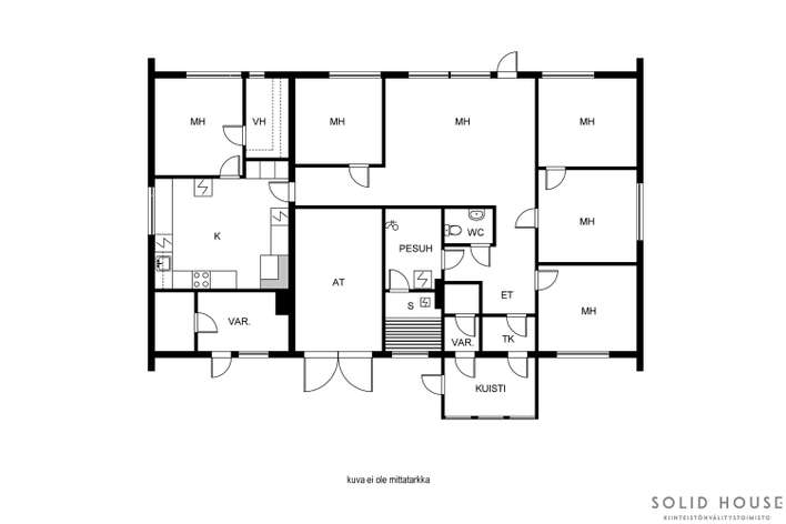 Omakotitalo, 6h, k,  wc, kph/sauna, 140/170 m², Mynsteri - Näkymä 4
