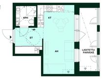 Kodin pohjapiirros (1h+kt, 29,5 m²)