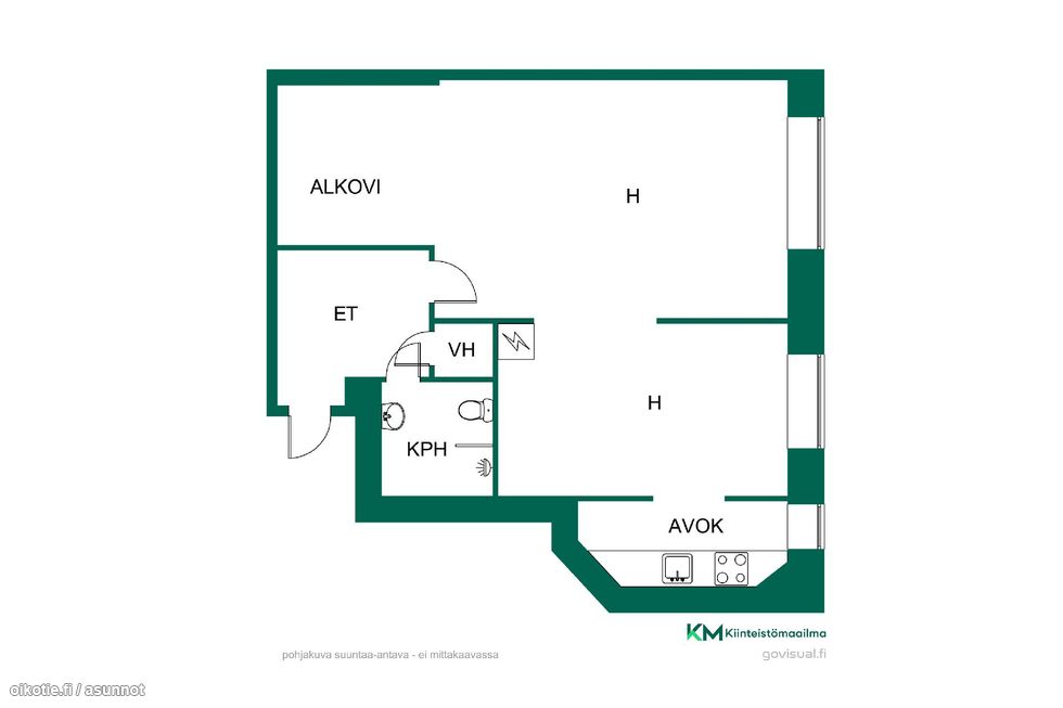 37 m² Sallinkatu 2, 00250 Helsinki Kerrostalo Kaksio myynnissä - Oikotie  16889845