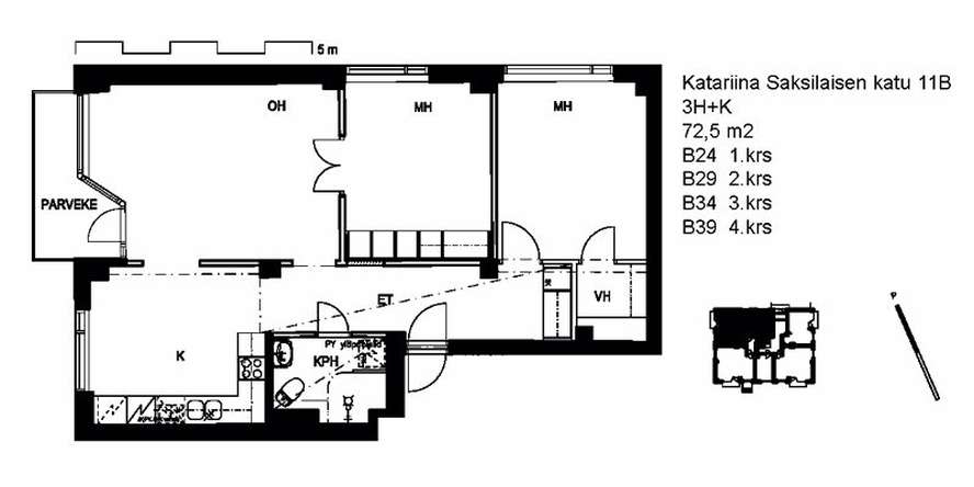 Kerrostalo, 3H+K, 72,5 m², Arabianranta - Näkymä 3