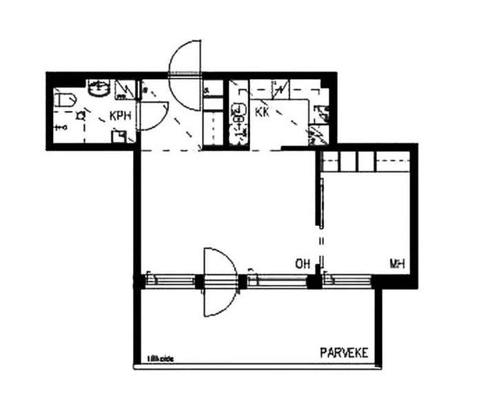 Kerrostalo, 2H+KK, 41,5 m², Suurpelto - Näkymä 2