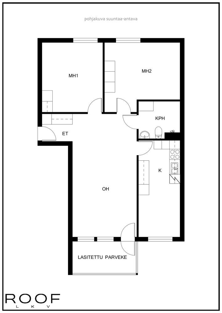 Kerrostalo, 3h,k,kph,et,las.parveke, 74,5 m², Malminkartano – pohled 2