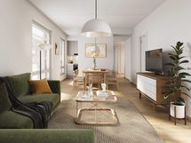 Visualisointi kodista A 05 (3h+kt, 56,5 m²)