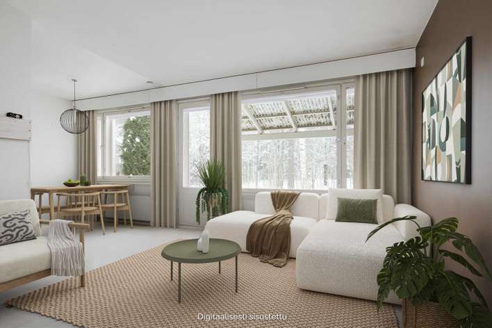 Rivitalo, 3H+K+S, 78,5 m², Mansikkala, Imatra
