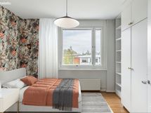 Virtuaalikalustettu makuuhuone