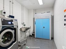 Taloyhtiön maksuton pesutupa.