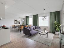 Virtuaalisesti kalustettu valokuva asunnosta B 41