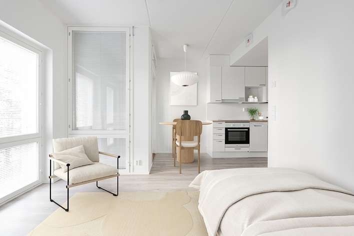 Kerrostalo, 1h + kt + kph + lasitettu parveke, 23,5 m², Kilo, Espoo
