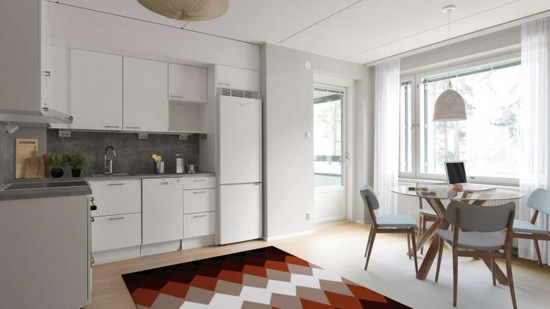 Kerrostalo, 1h+kt, 30 m², Kontula