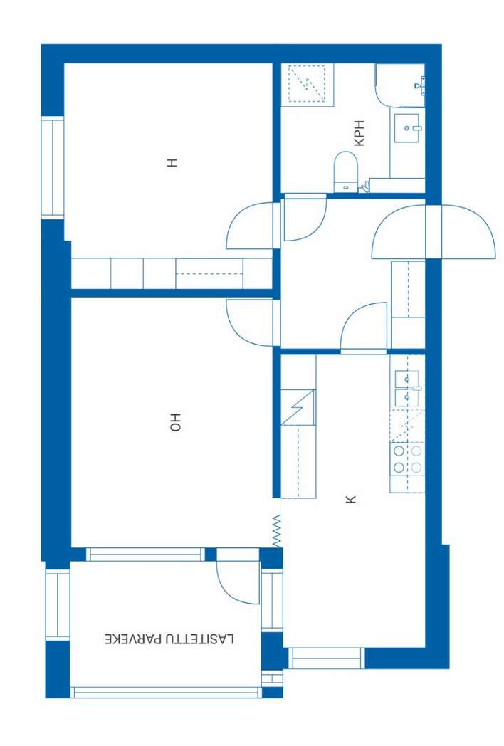 Kerrostalo, 2+k+iso KPH+parveke, 55 m², Mellunmäki, Helsinki