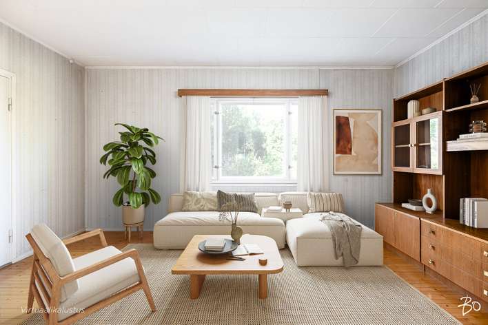 Omakotitalo, 1mh+oh+k+erill wc+s+pesutila+kell.+erill tal.rakennus (at+askh.+wc), 60 m², Virkkala, Lohja
