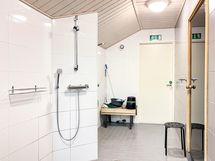 Taloyhtiön saunatilat.