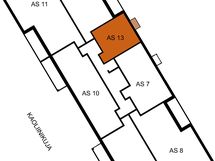Asunto A13 sijaintikaavio
