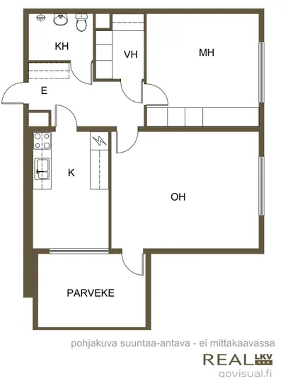 Kerrostalo, 2h, k, vh, p, 54 m², 3 kaupunginosa - Näkymä 2