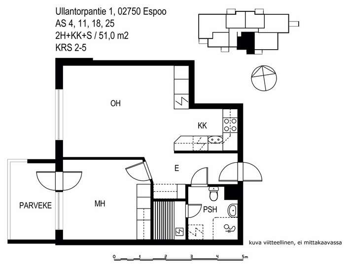 Kerrostalo, 2H+KK+S, 51 m², Ymmersta - Näkymä 3