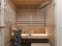 Saunan voi ostaa lisätyönä.