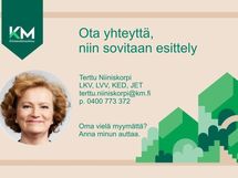 Oma vielä myymättä? Autan mielelläni!