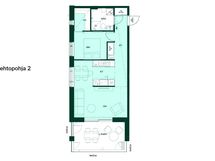 2h+kt+s, 54,5 m². Vaihtoehtopohjassa saunan sijaan valittavissa vaatehuone.