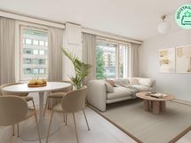 Olohuone, johon yhdistät helposti myös ruokailutilan.