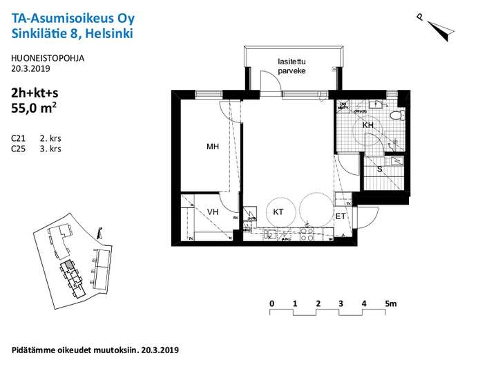 Kerrostalo, 2h + avok, 55 m², Mellunmäki - View 2