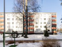 Julkisivu takapihasta kuvattuna