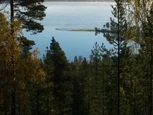 Näkymät tilan reunalta Sakiavaaran rinteeltä kohti Alajärveä