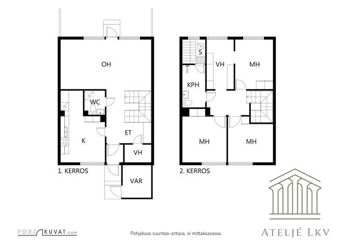 Rivitalo, 4h, k, kph, wc, s, 2vh, et, terassi, 113 m², Vaala - Ansicht 2
