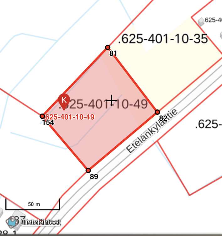 Tontti, 6 000 m², Etelänkylä, Yppäri