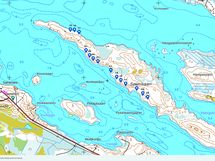 Veneranta ja tonttien sijainti Seimisaaressa