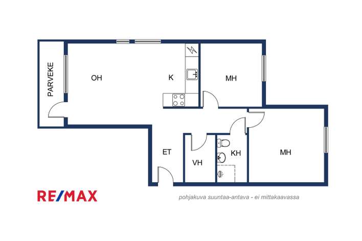 Kerrostalo, 3h+kph+k+las.parveke, 68,5 m², Malminkartano – pohled 4