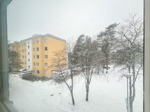 Ikkunoista näkyvät länteen.