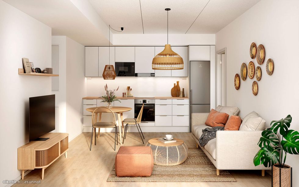 Visualisointikuva Renatan asunnosta B 31 ja B 38, 2h+kt, 39 m²