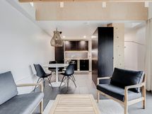 Stailattu "ateljee-yksiö"