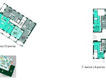 Helsingin Renata - 6.-7. kerroksen kerrospohja (C-porras) ja 7. kerroksen kerrospohja (A-porras)