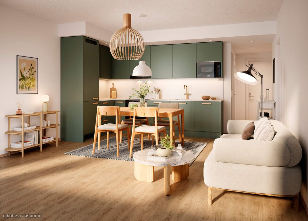 Visualisointi kodista (2h+kt+(s), 52 m²)