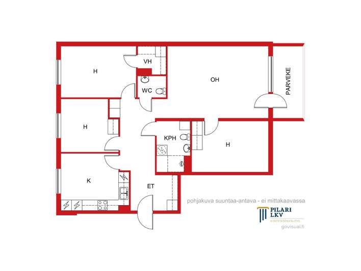 Kerrostalo, 4h+k+kph+erill.wc+vh+parveke, 95 m², Länsi-Hervanta - Näkymä 3