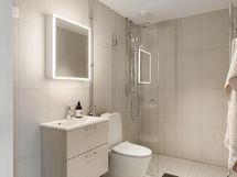 Upeasti 2025 remontoitu kylpyhuone